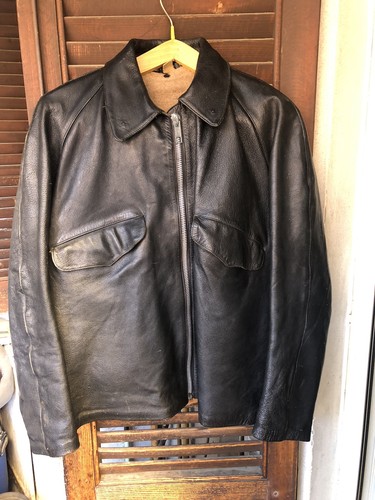 Giubotto pelle nero esercito - giubotto,