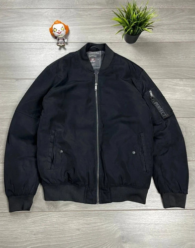 Cotton silk bomber - bomber, nero
